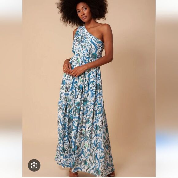 Hale Bob Charlize One Shoulder Maxi Dress Size Xs - Picture 1 of 7